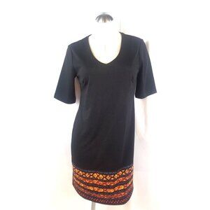 3/$25 Cato Size S Black Orange Shift Dress